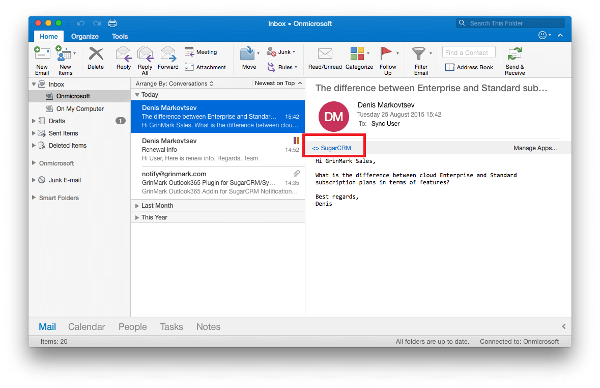 add proxy email on outlook for mac